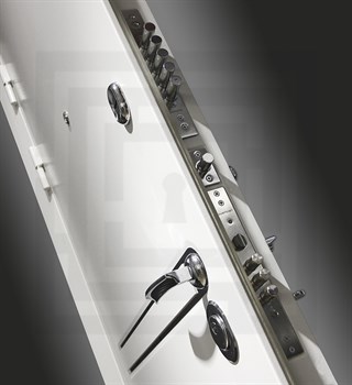 Входная дверь Лайн WHITE с Зеркалом 19 - Белый софт - фото 103097