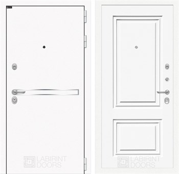 Входная дверь Лайн WHITE 26 - Эмаль RAL 9003 - фото 103215