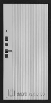 Дверь входная Орбита 3K, цвет Чёрная Мягкая Шагрень, панель - Орбита цвет ПВХ Белая Мягкая Шагрень - фото 106330