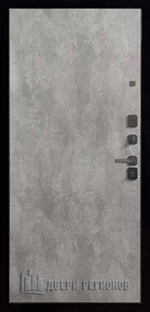 Дверь входная Президент Тренд Титан, цвет силк титан + черный пластик, панель - президент тренд цвет цемент светлый - фото 106414