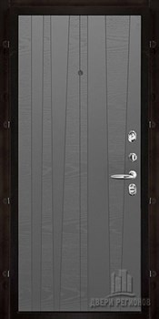 Дверь входная Президент Лайн Титан, цвет силк титан + черный пластик, панель - trend цвет grigio (ral 7015) - фото 106514