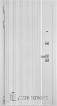 Дверь входная Президент Лайн Белый, цвет белый матовый + белый пластик, панель - 62001 цвет светло-серый серена - фото 106577