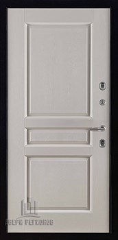 Дверь входная Президент Лайн Белый, цвет белый матовый + белый пластик, панель - виктория цвет эмаль слоновая кость - фото 106622