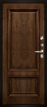 Дверь входная Президент Люкс зеркало, цвет горький шоколад, панель - корсика цвет дуб brandy - фото 107168