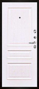 Дверь входная Президент Стайл, цвет чёрная мягкая шагрень, панель - милан цвет ясень жемчуг - фото 107602