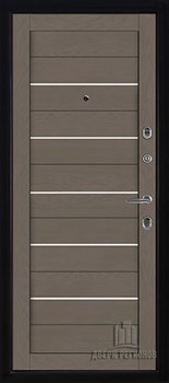 Дверь входная Президент Стайл, цвет Чёрная Мягкая Шагрень, панель - light 2127 цвет Тортора soft - фото 107620