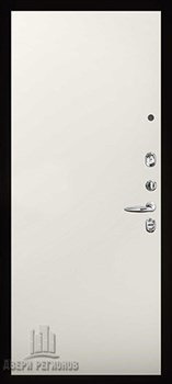 Дверь входная уличная Обсидиан Термо, цвет Серая эмаль, вставка черное стекло, панель - aurum цвет Магнолия гладкая - фото 108007