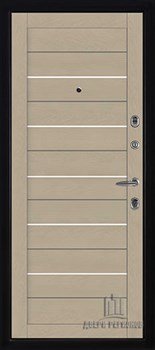 Дверь входная уличная Обсидиан Термо, цвет Серая эмаль, вставка черное стекло, панель - light 2127 цвет Кремовый soft - фото 108019