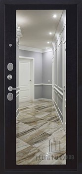 Дверь входная уличная Центурион Люкс, цвет английский орех, панель - зеркало maxi цвет венге - фото 108251