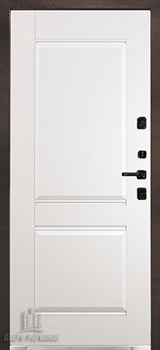 Дверь входная уличная Винтер, цвет муар мокко, панель - панель пвх цвет аляска белый - фото 108402