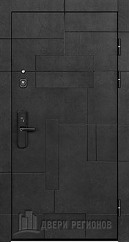 Дверь входная Флагман Доминион, цвет Бетон черный, панель - Фоборг цвет Античный орех - фото 108547
