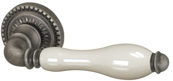Ручка Armadillo (Армадилло) раздельная R.CL55.Silvia (Silvia CL1) AS/LWP-109 античное серебро/беж.фарфор - фото 114189