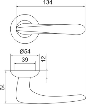 Ручка Armadillo (Армадилло) раздельная R.LD54.Pava (Pava LD42) GP/SG-5 золото/матовое золото TECH (кв. 8х140) - фото 114316