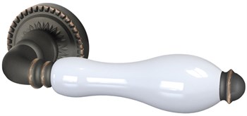 Ручка Armadillo (Армадилло) раздельная R.CL55.Silvia (Silvia CL1) ABL-18/WP-109 темная медь/бел.фарфор - фото 114581