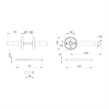 Ручка Fuaro (Фуаро) раздельная R.DSS201-0203/19 (9х125 мм) INOX 201 - фото 114814