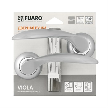 Ручка Fuaro (Фуаро) раздельная R.RM54.VIOLA (VIOLA RM) SC/CP-16 матовый хром/хром - фото 115130