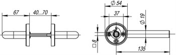 Ручка Fuaro (Фуаро) раздельная R.DSS304-0201/19 (DSS-0201/19) INOX 304 - фото 115133