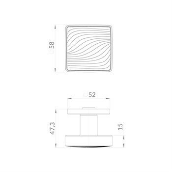 Ручка Punto (Пунто) раздельная K.EST.Q52.GIPNOZ SSG/WH-39 сатинированное золото/белый - фото 115582