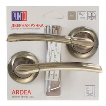 Ручка Punto (Пунто) раздельная ARDEA TL/HD ABG-6 зеленая бронза - фото 115838