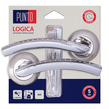 Ручка Punto (Пунто) раздельная LM/A R.TL54.LOGICA/HD SN/CP-3 матовый никель/хром - фото 116057