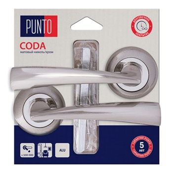 Ручка Punto (Пунто) раздельная LM/A R.TL54.CODA/HD SN/CP-3 матовый никель/хром - фото 116083