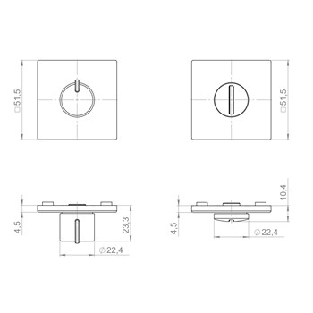 Ручка Armadillo (Армадилло) поворотная BK6.K.YM AC-9 медь - фото 116537