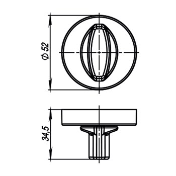 Ручка Armadillo (Армадилло) поворотная BK6.R.URB52 SG-1 матовое золото - фото 116679