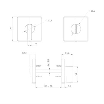 Ручка Punto (Пунто) поворотная BK6.K.EST.Q52.JOY SSG-39 сатинированное золото - фото 117436