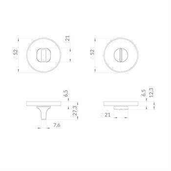 Ручка Punto (Пунто) поворотная BK6.R.EST.R52 SSG-39 сатинированное золото - фото 117442