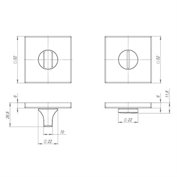 Ручка Punto (Пунто) поворотная BK6.K.ARC.Q52 (BK6 ARC) SSG-39 сатин.золото - фото 117582