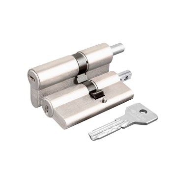 Цилиндровый механизм Cisa (Чиза) под вертушку ASIX OE302-82.12 (70 мм/25+10+35), НИКЕЛЬ - фото 117695