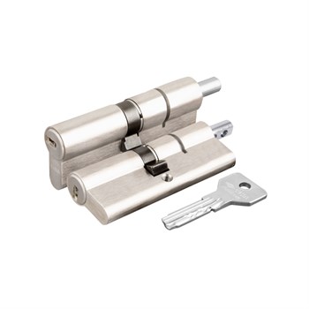Цилиндровый механизм Cisa (Чиза) под вертушку ASIX OE302-29.12 (90 мм/40+10+40), НИКЕЛЬ - фото 117715