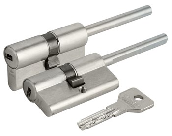 Цилиндровый механизм Cisa (Чиза) под вертушку (дл. шток) ASIX OE307-07.12 (60 мм/25+10+25), НИКЕЛЬ - фото 117716