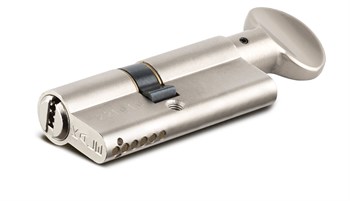 Цилиндровый механизм Kale kilit (Кале килит) с вертушкой 164 SM/90 (40+10+40) mm никель 5 кл. - фото 118181