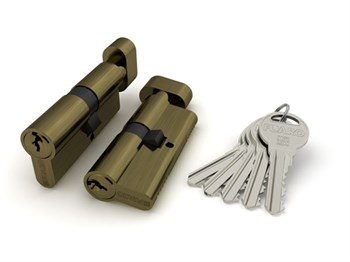 Цилиндровый механизм Fuaro (Фуаро) с вертушкой R302/70 mm-BL (30+10+30) AB бронза 5 кл. БЛИСТЕР - фото 118237