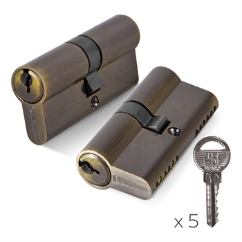 Цилиндровый Fuaro (Фуаро) механизм (100 ZA/70) 1000ZAKey70(30+10+30) AB бронза 5Key - фото 118243