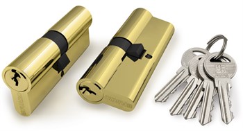 Цилиндровый Fuaro (Фуаро) механизм (100 ZA/60) 1000ZAKey60(25+10+25) PB латунь 5Key - фото 118297