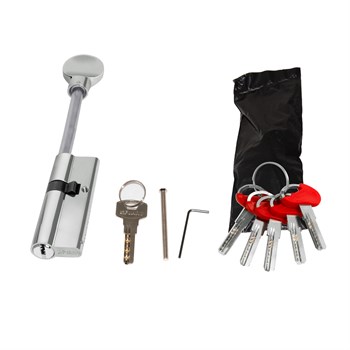 Цилиндровый Fuaro (Фуаро) механизм (D-PRO507-8) D-PRO5007-8Key75(40+10+25) CP хром 5+1Key со штоком перекод. - фото 118341