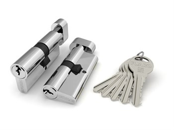 Цилиндровый механизм Fuaro (Фуаро) с вертушкой R302/70 mm (30+10+30) CP хром 5 кл. - фото 118460