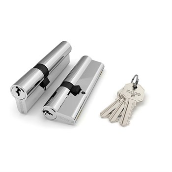 Цилиндровый Fuaro (Фуаро) механизм (100 CA/105) 1000CAKey105(30+10+65) CP хром 3Key - фото 118478