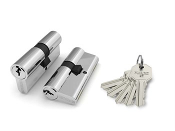 Цилиндровый Fuaro (Фуаро) механизм 100 CA 80 mm (35+10+35) CP хром 3 кл. - фото 118496