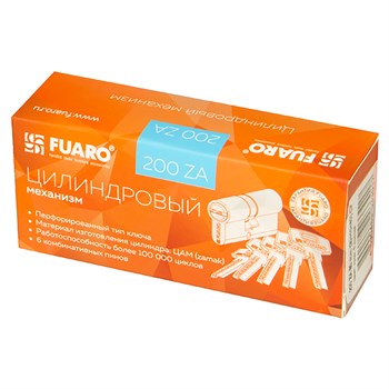 Цилиндровый Fuaro (Фуаро) механизм (200 ZA/70) 2000ZAKey70(30+10+30) CP хром 5Key - фото 118559