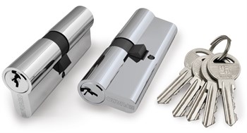 Цилиндровый Fuaro (Фуаро) механизм (100 ZA/90) 1000ZAKey90(40+10+40) CP хром 5Key - фото 118564