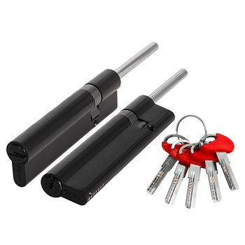 Цилиндровый Fuaro (Фуаро) механизм D-PRO5007 Tang 90 w/k (55+10+25) BL-24 черный 5Key без верт. - фото 118648