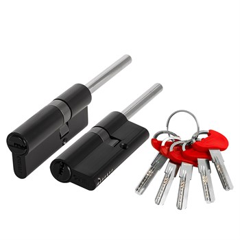 Цилиндровый Fuaro (Фуаро) механизм D-PRO5007 Tang 80 w/k (45+10+25) BL-24 черный 5Key без верт. - фото 118650