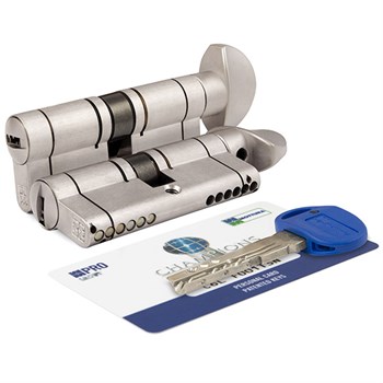 Цилиндровый механизм Mottura (Моттура) с вертушкой CP4F363601R (72 мм/31+10+31) МАТ.НИКЕЛЬ - фото 118694