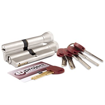 Цилиндровый механизм Mottura (Моттура) с вертушкой DPC1F3636 S3 (72 мм/31+10+31) САТИН.НИКЕЛЬ, 5+1 кл. - фото 118777