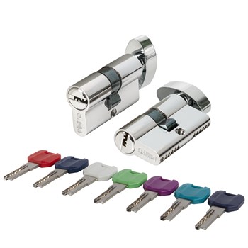 Цилиндровый Punto (Пунто) механизм MaxPro7002Knob52mm(21+10+21) CP хром 7key с вертушкой - фото 118912