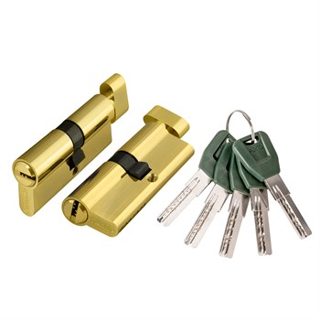 Цилиндровый Punto (Пунто) механизм (A202/70) A2002Knob70(30+10+30) с вертушкой PB латунь - фото 118942