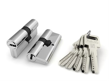 Цилиндровый Fuaro (Фуаро) механизм R600/80 mm (30+10+40) CP хром 5 кл. - фото 129657